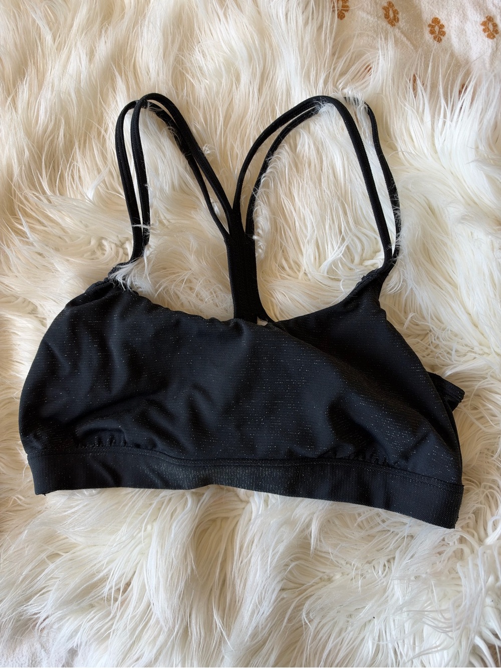 All in Motion Black Strappy Sports Bralette - Women Intimates & Sleepwear